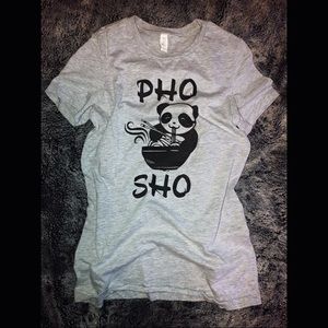 Grey pho sho panda T-shirt